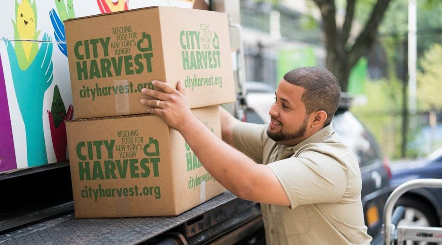City Harvest volunteer loading truck